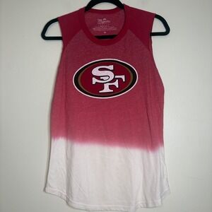 San Francisco 49ers Dip Dye Tank Top Majestic NFL Team Apparel Medium